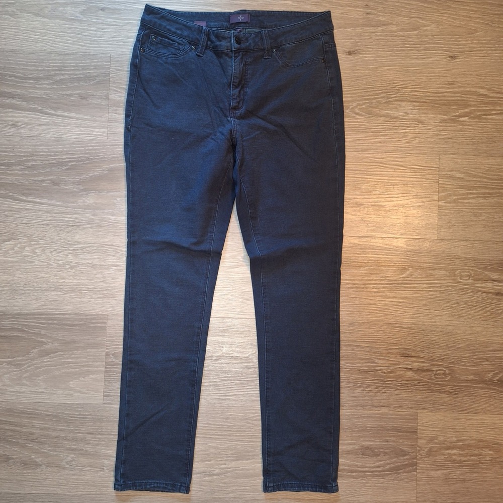 NYDJ Dark Indigo Blue Denim Stretch Slim Jeans Size 8